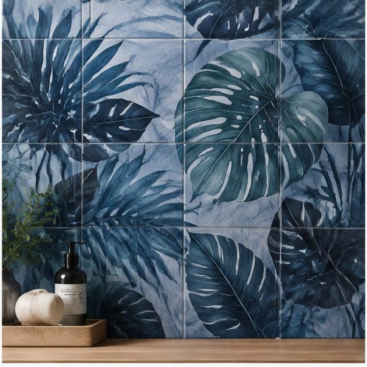 Blue Tropical Leaf collection