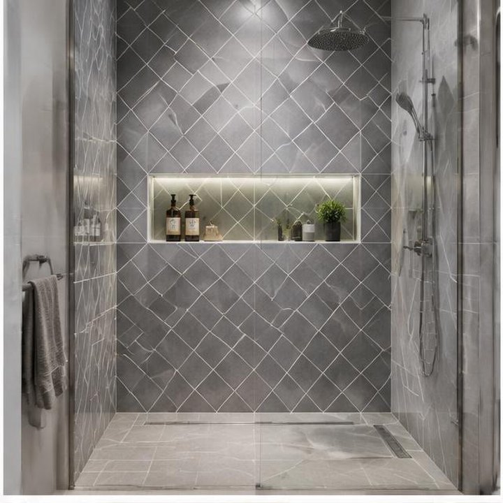 Grey Diamond Feature Wall collection