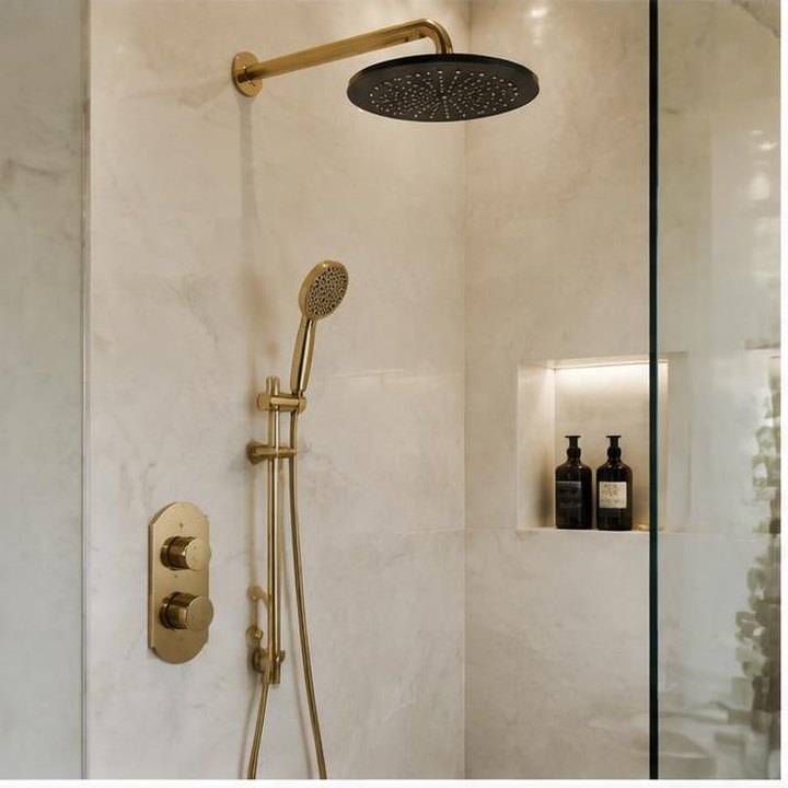 Ivory & Gold Shower Mixer Set collection