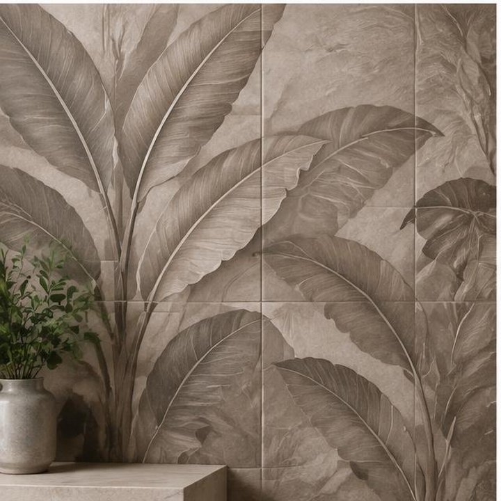 Taupe Tropical Leaf collection