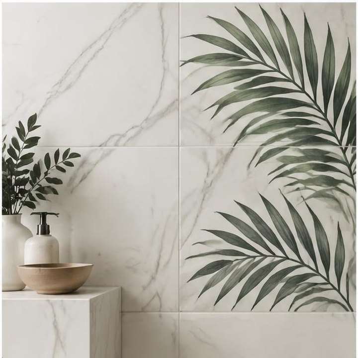 White Marble Palm Leaf collection